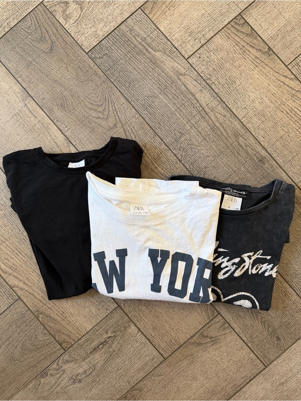 Zara Bundle- Rolling Stones shirt, New York shirt, and a Black Long sleeve